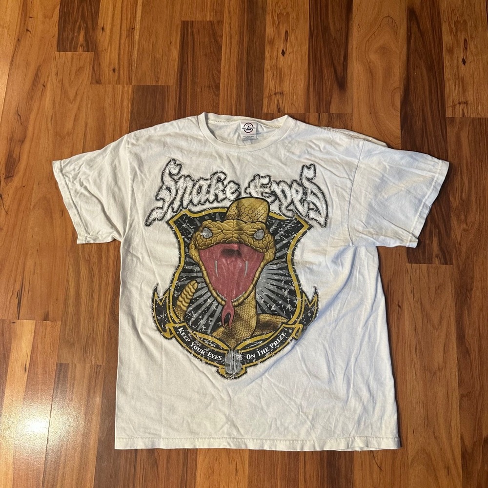 Delta Pro Weight Snake Eyes Graphic Tee White Y2K Streetwear Mens Large